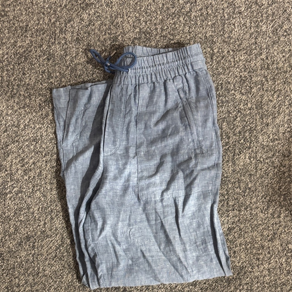 Athleta womans  linen straight leg pants